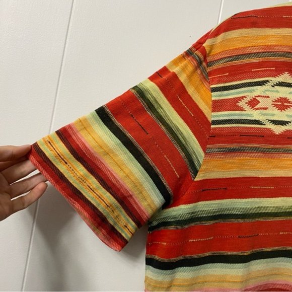 Vintage Polo Ralph Lauren Aztec 100% Cotton Southwestern Polo Shirt - Picture 10 of 12